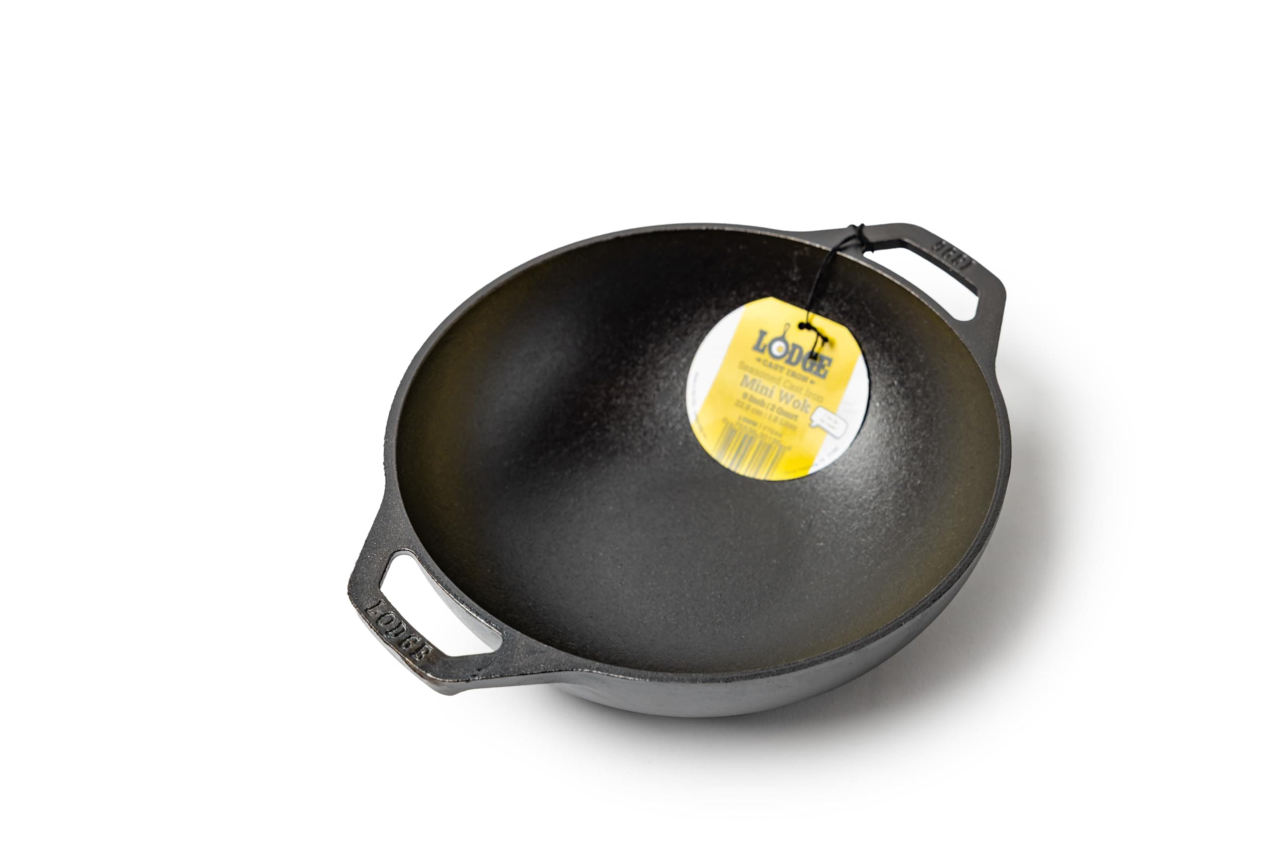 9 Inch Cast Iron Mini Wok w/ Loop Handles