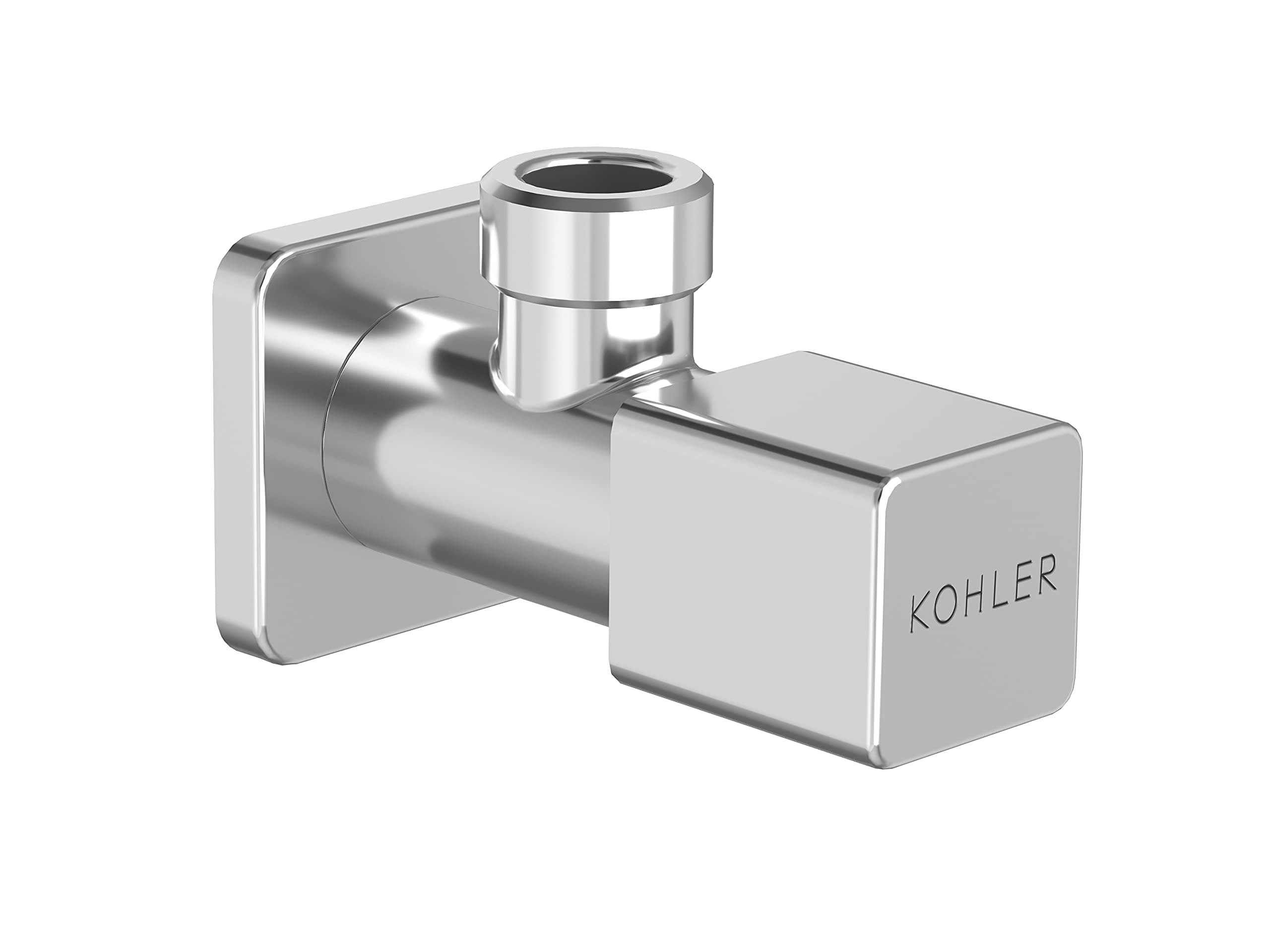 Complementary 80158IN-9-CP Brass Angle Valve for Bathroom & Kitchen | Brass Angle Cock with Flange Connection | Wall Mounted | Chrome Finish, (‎4.33 x 2.36 x 1.97 inches)