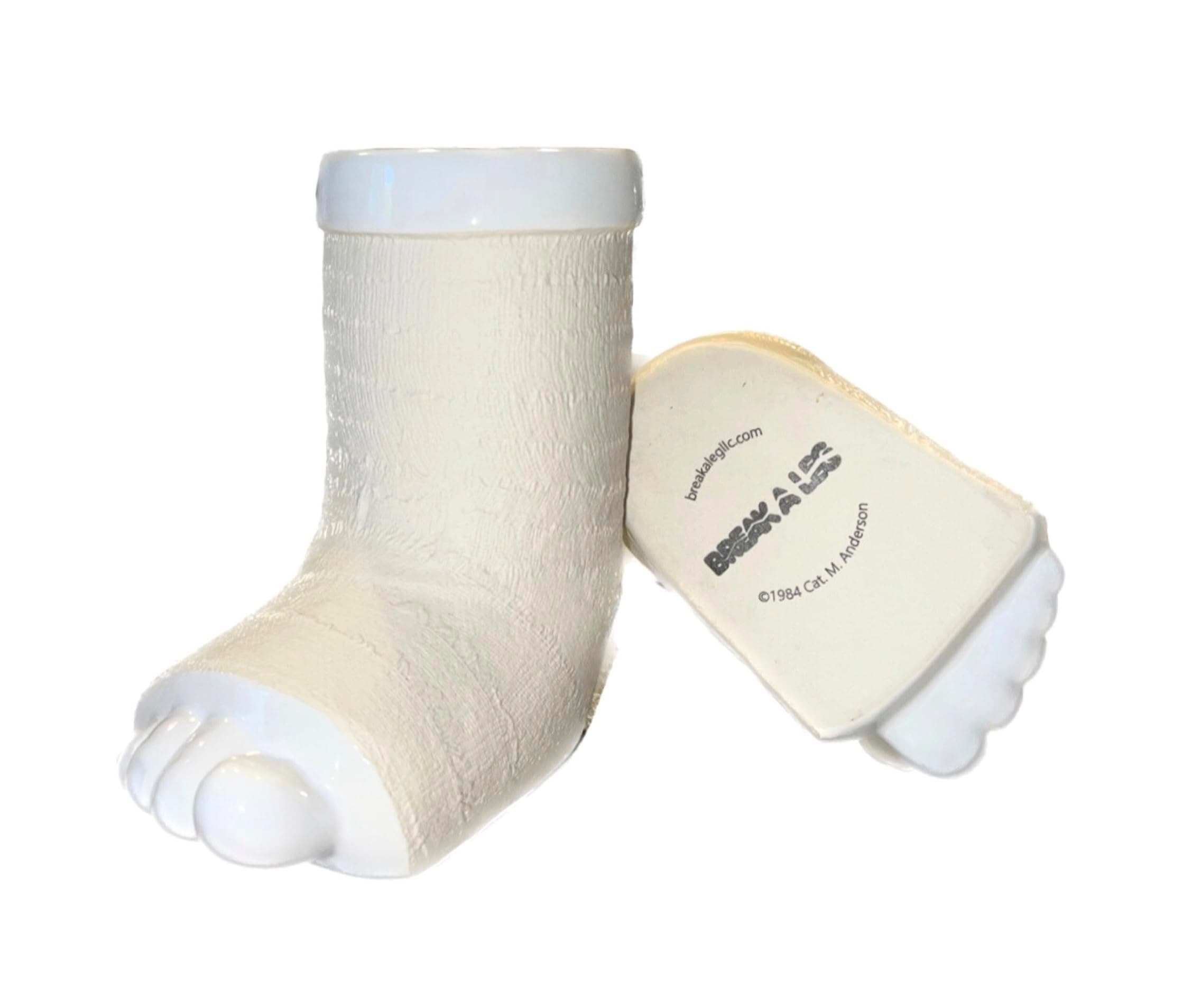 Mug and Vase - a charming "Break a Leg!" gift that will hold flowers, novelties, pens, beverages! Great for actors, theater, film, patients, healthcare! Write on the cast! (White)