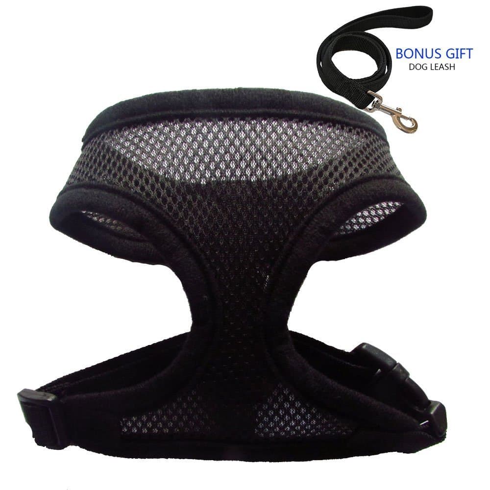 Pet Club No Pull Dog/Cat Harness and Leash Set for Walking, Padded Dog Vest Harnesses for Puppy Small Dogs/Cats, Cat Dog Training Collar Pink,XS,S