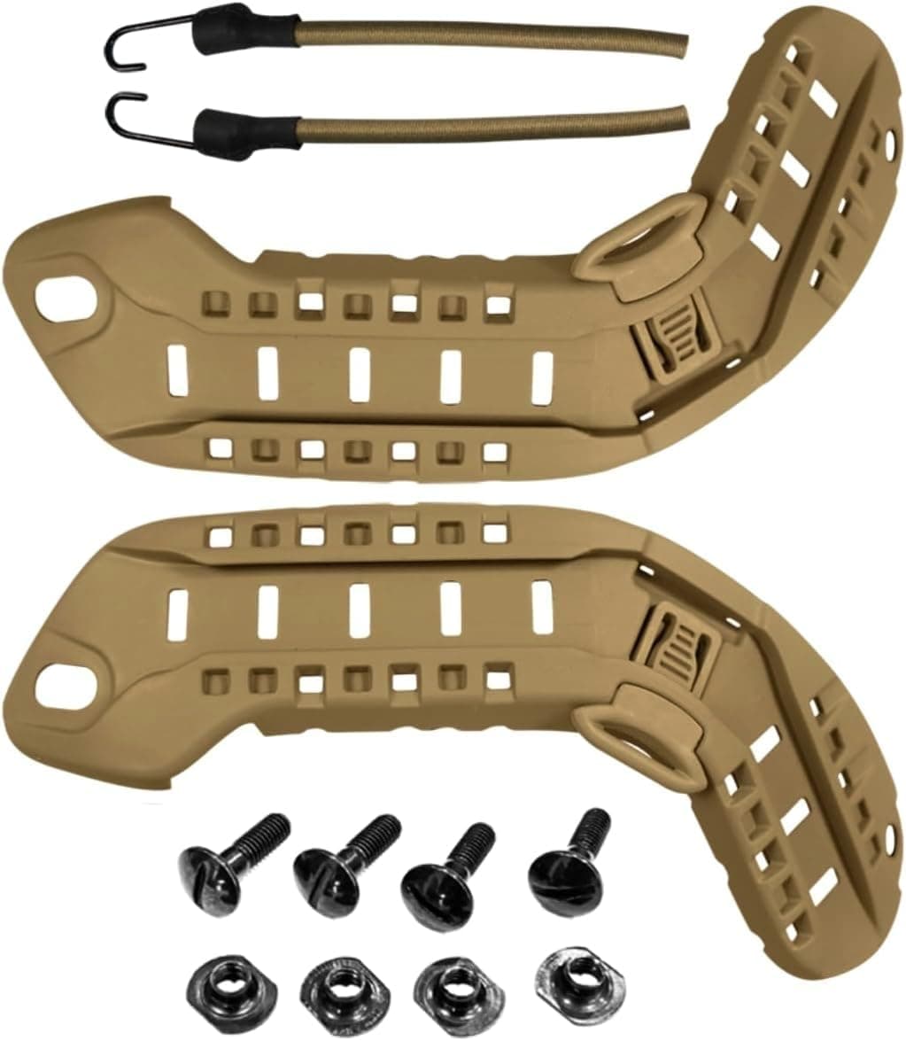 Nylon Tactical Combat MSA ARC Helmet Side Rails with NVG Bungee for MICH 2000 2001 2002 ACH Helmet
