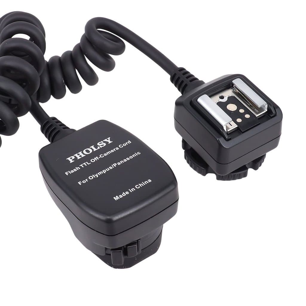 PHOLSYOff-Camera TTL Flash Sync Cord for Olympus/Panasonic Cameras - 6.5' (2 m) Replaces Olympus FL-CB05