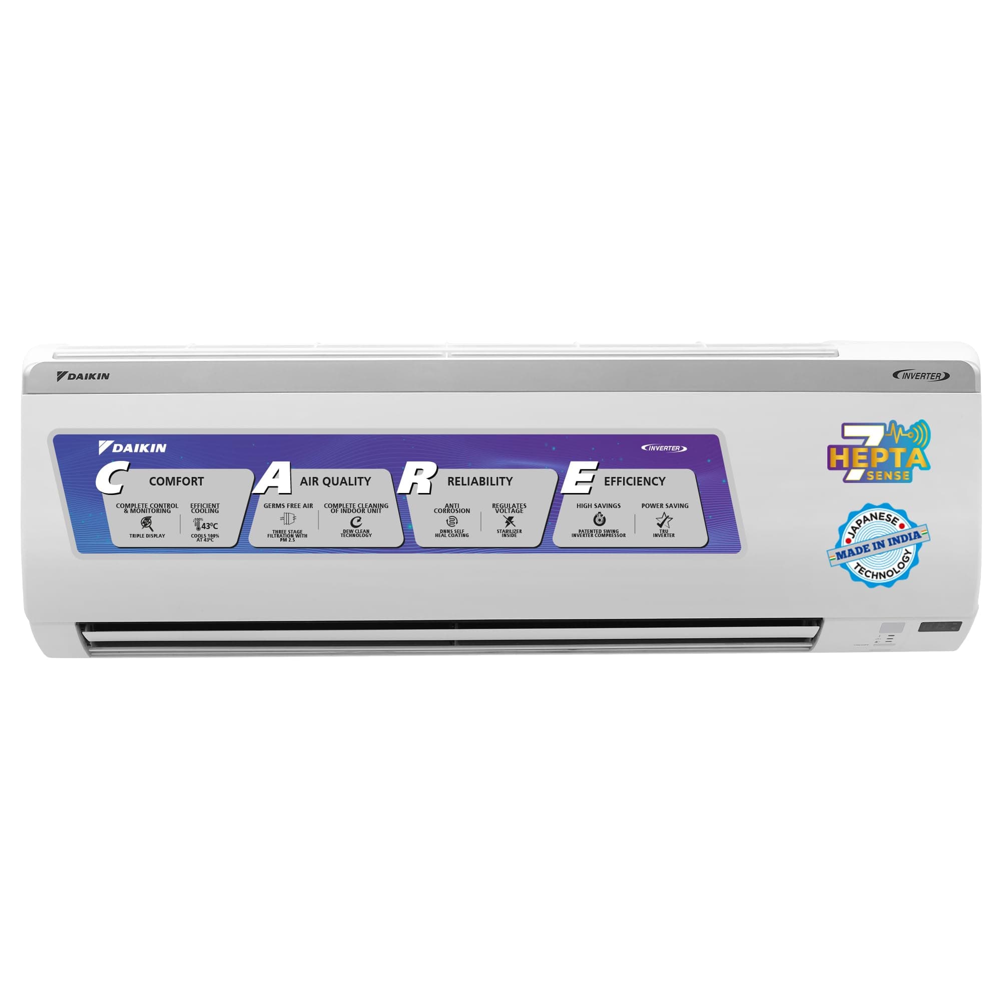 Daikin 1 Ton 3 Star Inverter Split AC (Copper, PM 2.5 Filter, 2024 Model, MTKL35UV16, White)