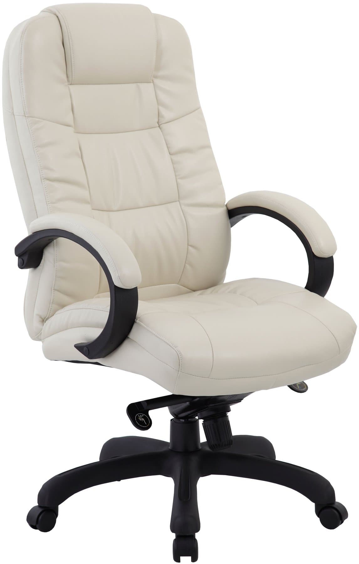 Parma Executive Leather Office Chair - Cream