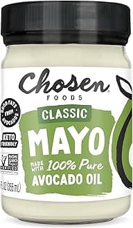 Classic Mayo, 12 Fl Oz - 100% Pure Avocado Oil-Based Mayonnaise - Non-GMO, Gluten-Free, Keto Friendly - 355mL Glass Jar (Pack Of 1)
