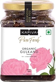 Organic Damask Rose Gulkand | Traditional Sun-Cooked Rose Petal Preserve | Made with Organic Rose Petals & Mishri | No Artificial Colours or Flavours