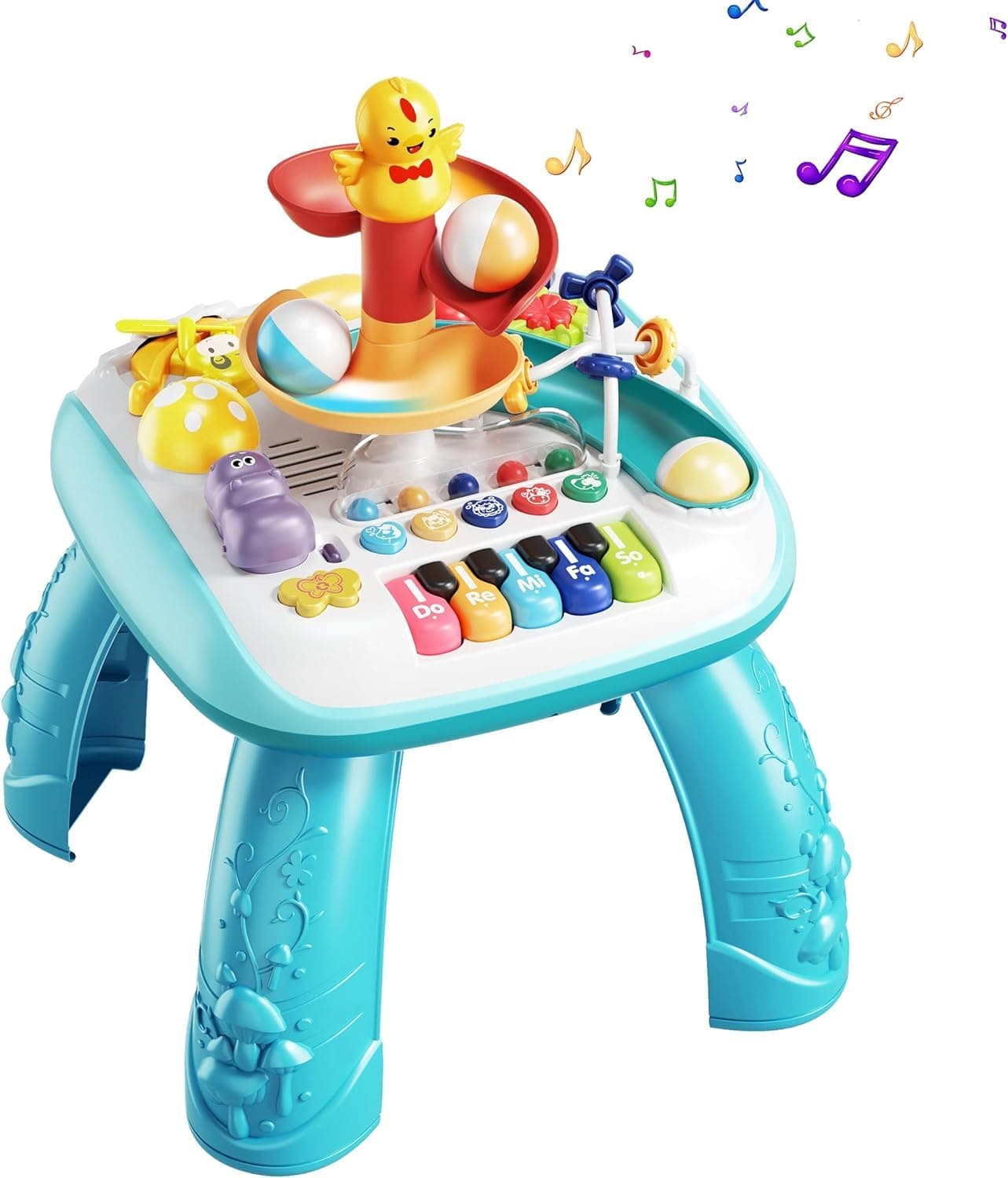 Baby Activity Table 6 to 12 Months, Early Development Learning Table & Baby Standing Activity Center for Baby, Musical Learning Table for Toddlers 1-3, Gifts for 1 2 3 Year Old Boys Girls