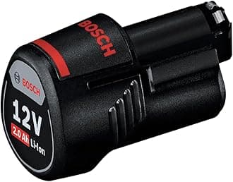 BOSCH GBA 12 V 2.0 Ah O-B Professional Battery | Li-ion Battery Technology | Compact and Lightweight Design | 1 Battery of 12 V 2.0 Ah | Fits All Tools within a Voltage Class |1 year of Warranty