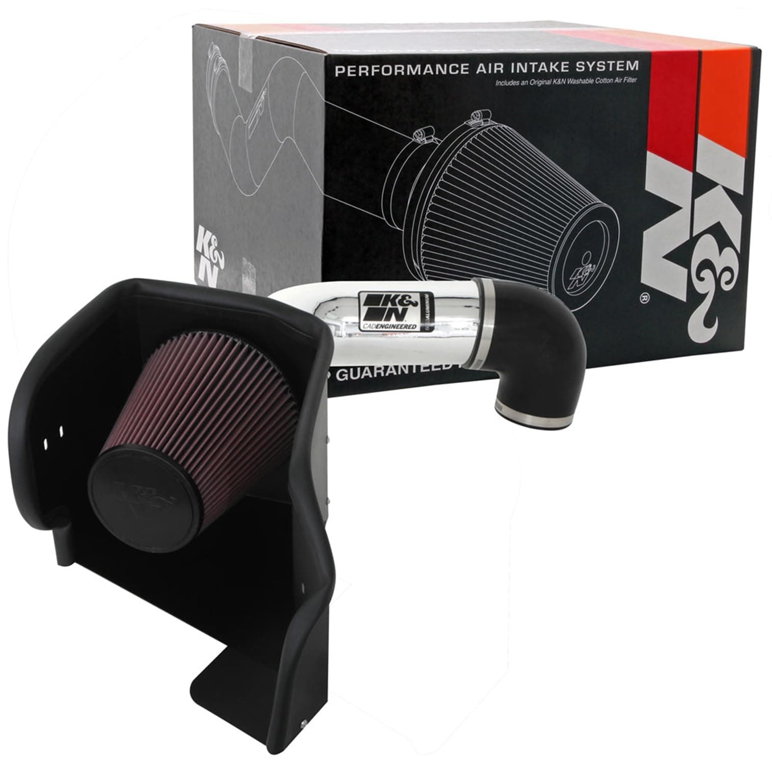 K&N Cold Air Intake Kit: Increase Acceleration & Towing Power, Guaranteed to Increase Horsepower up to 10HP: Compatible with 5.7L, V8, 2009-2019 Dodge/RAM (1500, 2500, 3500, 1500 Classic), 77-1561KP