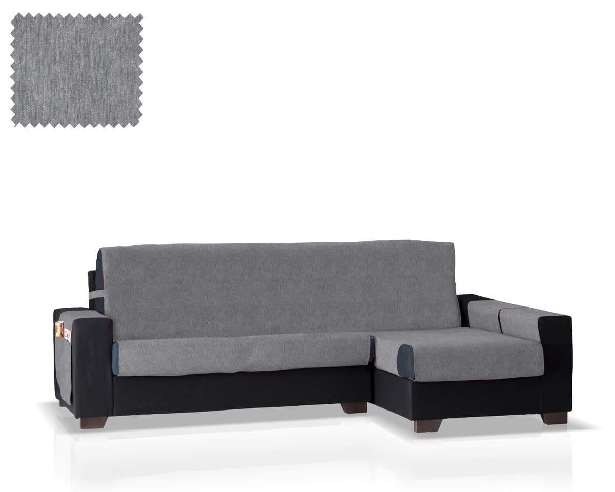 JM Textil Chaise sofa cover Larissa right arm, normal size (245 Cm.), grey colour