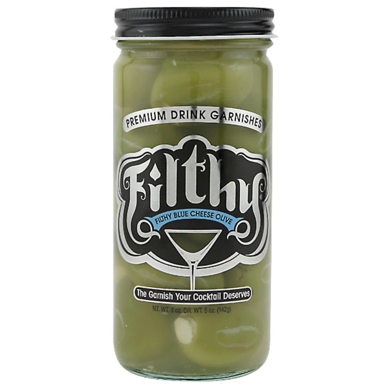 Filthy Blue Cheese Stuffed Olives - 8 Oz Jar