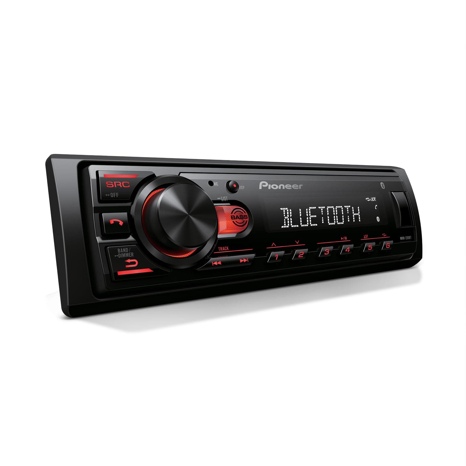 MVH-S230BT Bluetooth Car Stereo with USB/AUX Inputs, Smartphone Connectivity, Pioneer Smart Sync, and Hands-Free Calling