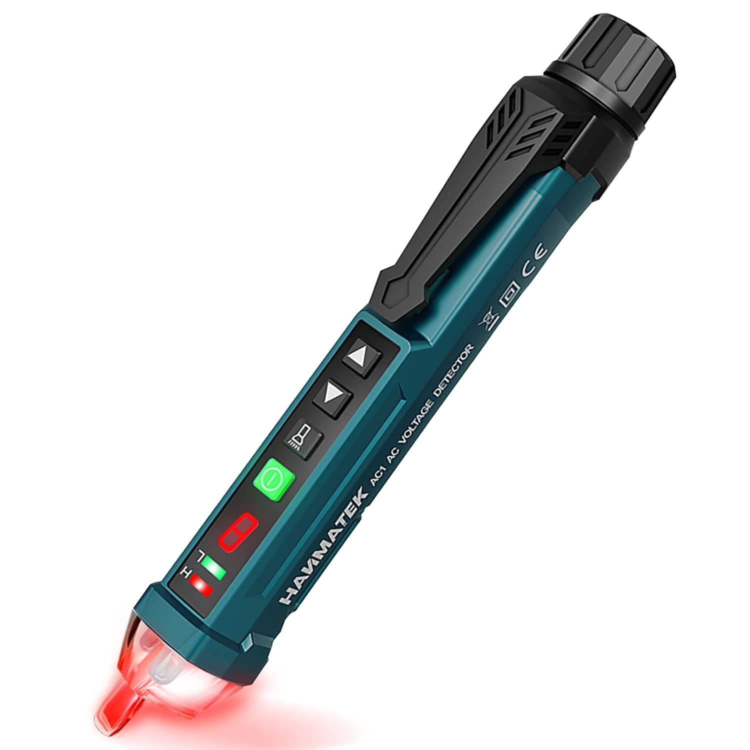 Non-Contact Voltage Tester with 9 Gear Adjustable Sensitivity Voltage Detector AC Circuit Tester Tool LCD Display LED Flashlight Buzzer Alarm Range12V-1000V & Live/Null Wire Judgment AC1