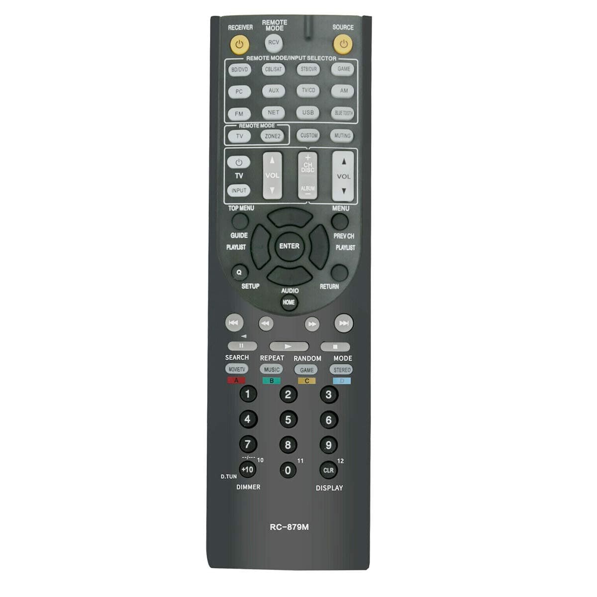 BOTTMANew Remote Control RC-879M Compatible for Onkyo A/V Receiver TX-NR636 TX-NR727 TX-NR737 TX-NR5007 TX-SR308 TX-SR333 TX-SR506S TX-SR573S PR-SC5507 PR-SC886