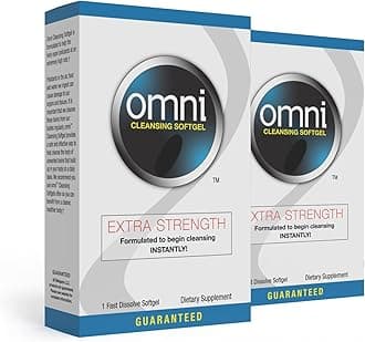 Wellgenix Omni Herbal Cleanse Detox - Extra Strength Detoxifying Softgel - Whole Body Detox System - Quick Flush One Day Cleansing (2 Pack)
