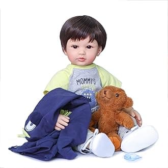 Zero Pam Realistic Reborn Toddler Dolls Silicone Vinyl Boy Lifelike Reborn Baby Dolls 24 Inch Weighted Newborn Dolls Handmade Baby Dolls with Cloth Body Birthday Gifts for Boys and Girls
