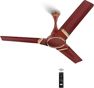 KUHL Prima A3 1200mm BLDC Ceiling Fan with Remote | INR 300 Off on Exchange | BEE 5 Rated & ISI Marked| High Airflow | Saves up to 65% Electricity | 5-Year Warranty | Brown