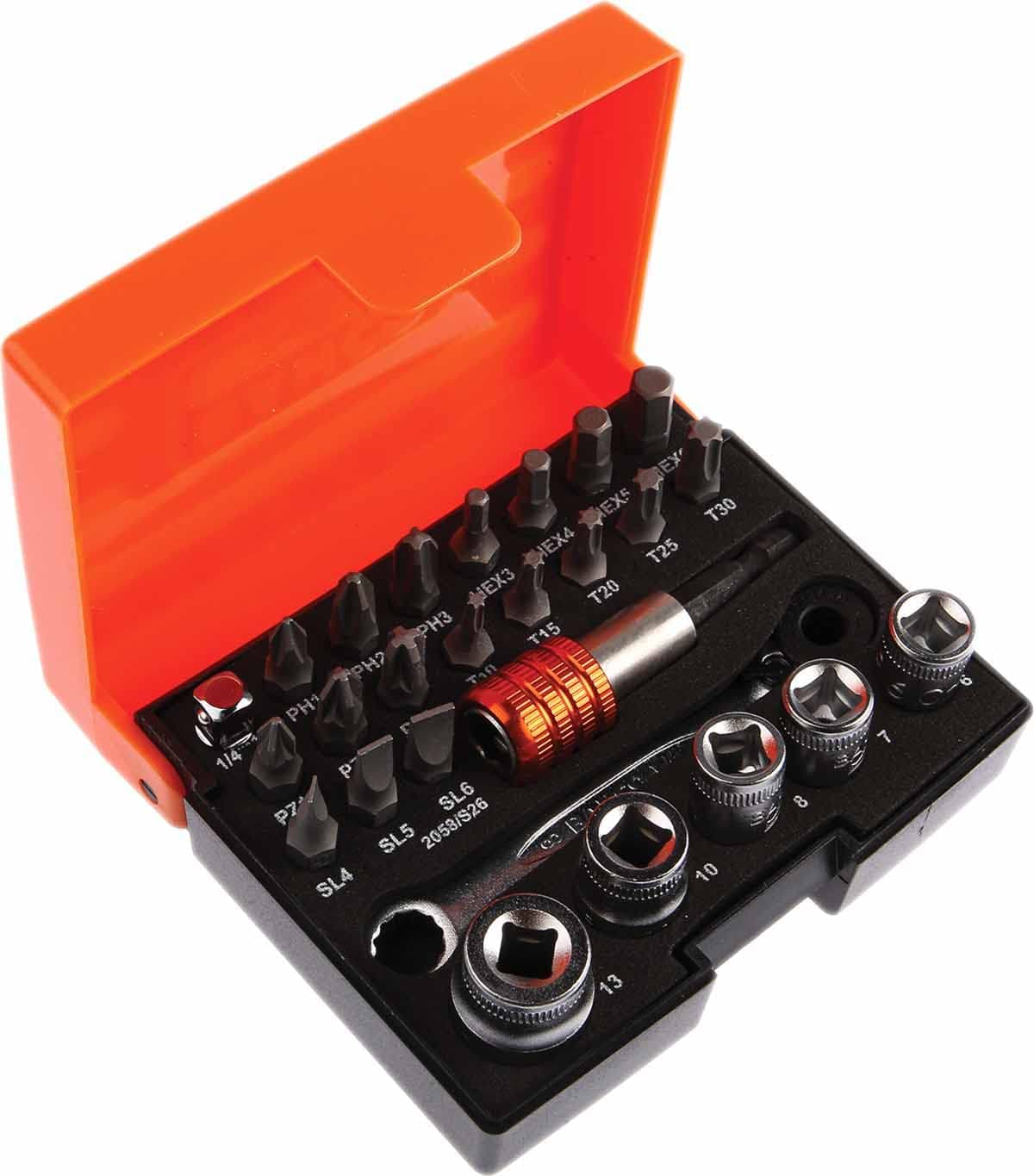 2058/S26 Ratchet Socket Bit Set 26 Piece
