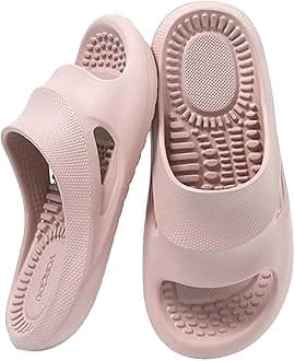 Massage Slippers Women Men Sandals Open Toe Shower Shoes Summer House Slippers for Bath Plantar Fasciitis Slides Ladies Girls Gym Non Slip Indoor