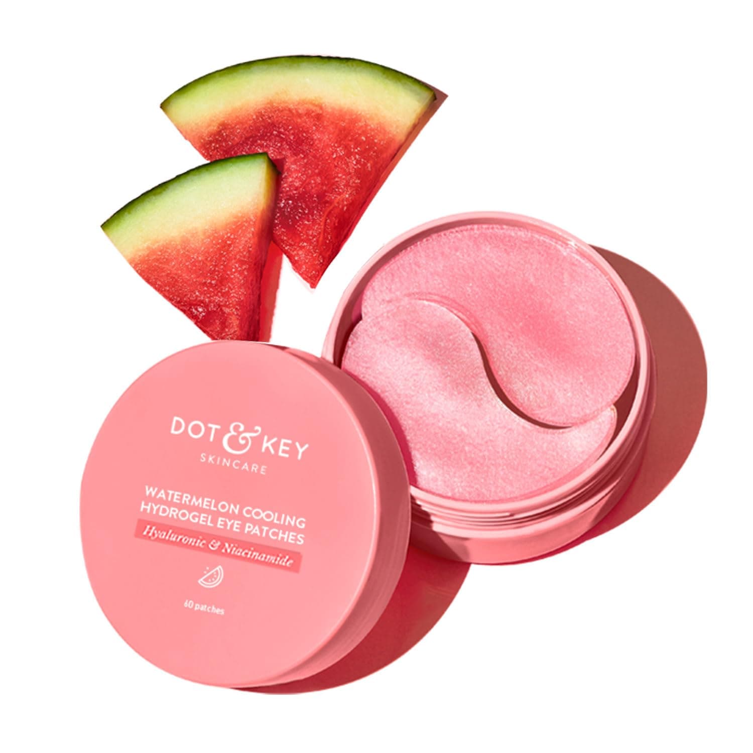 Watermelon Cooling Hydrogel Under Eye Patches for Dark Circles & Puffiness Reduction | With Hyaluronic & Niacinamide | Eye Patches | Instantly Hydrates, & De-Puffs | 60 Patches