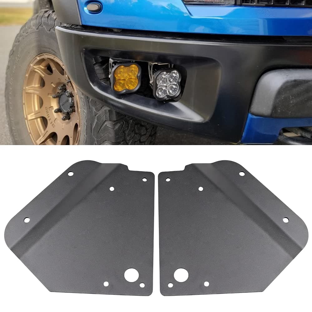 Samman Fog Light Mounting Bracket Hidden Front Bumper Cube Light Side Light Replacement Mount Bracket Compatible with Ford F-150 Raptor 2010-2014