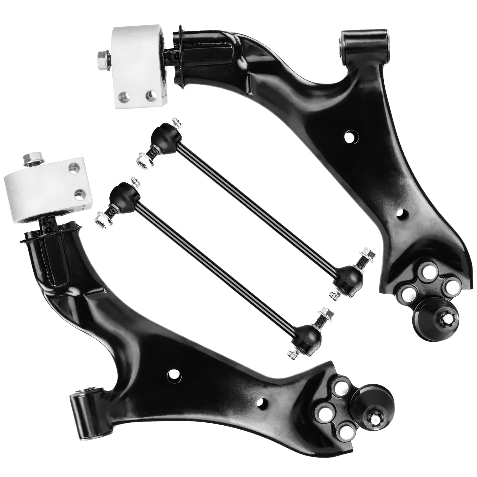 Front Lower Control Arms w/Ball Joints Sway Bar Links Replacement Suspension Kit for 2010-2017 Chevrolet Equinox, GMC Terrain (4pc)
