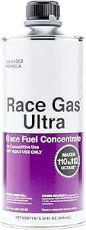 RaceGas Ultra 200032 Premium Unleaded Race Fuel Concentrate Increases Gasoline Up to 112 Octan, 6 Pack