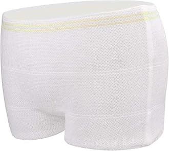 Carer Disposable Mesh Underwear Postpartum 10 Pcs Maternity High Waist C-section Panties Breathable, Lightweight, Small，White ，10PCS