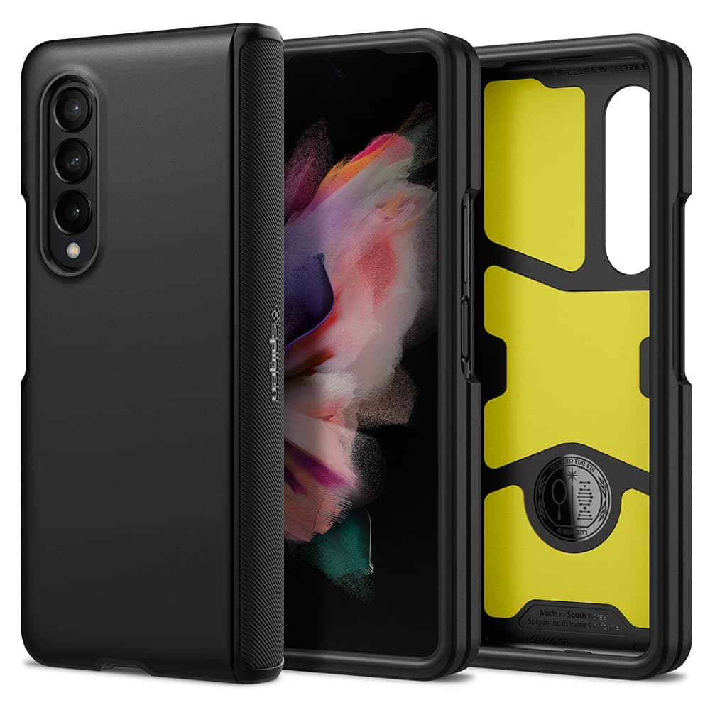 Spigen Slim Armor Pro for Samsung Galaxy Z Fold 3 5G Case, Galaxy Z Fold 3 5G Back Cover (2021) - TPU+PC｜Black