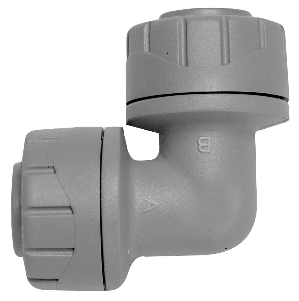 Polyplumb PB115-5AMZ Push Fit Elbow 15mm - Grey (Pack of 5)