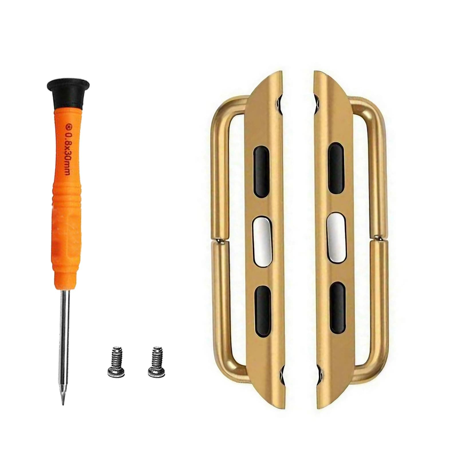 Watch Strap Connector Stainless Steel Adapter Replaceable Metal Connection Watch Strap with Replacement Tool Compatible with Apple Watch Band 38mm-49mm