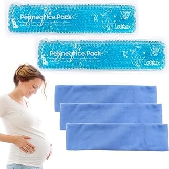 coldchill Reusable Perineal Ice Packs for Postpartum & Hemorrhoid Pain Relief, hot & Cold Pack for Women After Pregnancy, 2 Ice Pack and 3 Cover. (New Blue)