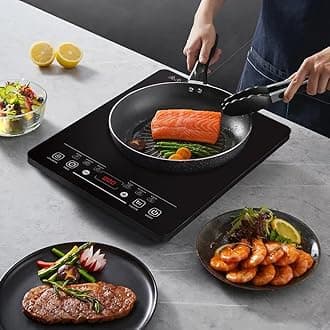 – Panana Electric Induction Hob Portable Digital Touch Single Cooker Hot Plate, Black
