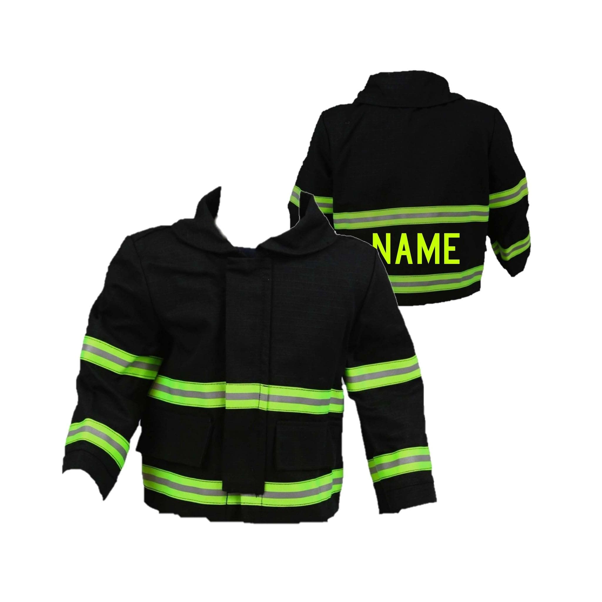 - Firefighter Personalized Black Baby Jacket