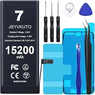 15200mAh Battery for iPhone 7/7G, New 0 Cycle Upgraded Higher Capacity Replacement Battery for iPhone 7/7G with Full Set Repair Tool Kit, Model A1660 A1778 A1779