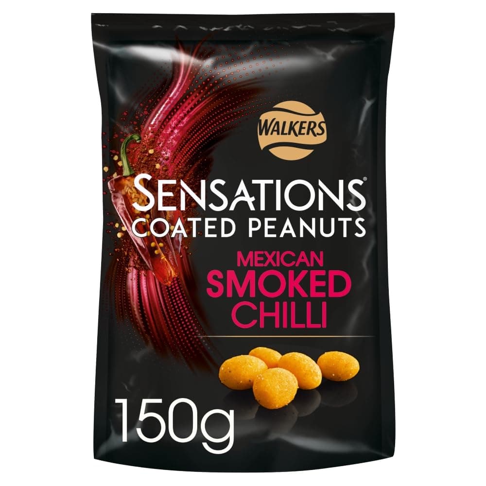 Walkers Sensations Smoked Chilli Coated Sharing Peanuts 150g
