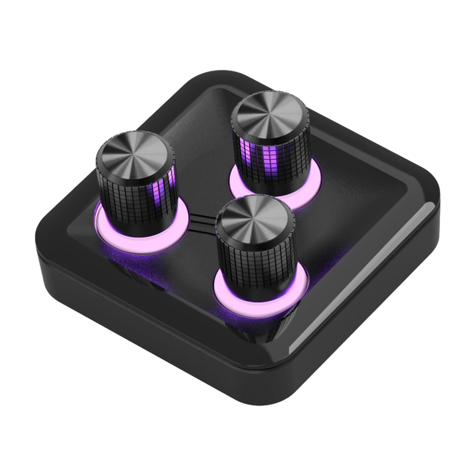Cooler MasterMasterHUB 3xKnob Module: Freeform 2.0 Modular Platform - Precision Control with Customizable Knobs and RGB LEDs for Effortless Fine-Tuning of Creative Apps and Lighting