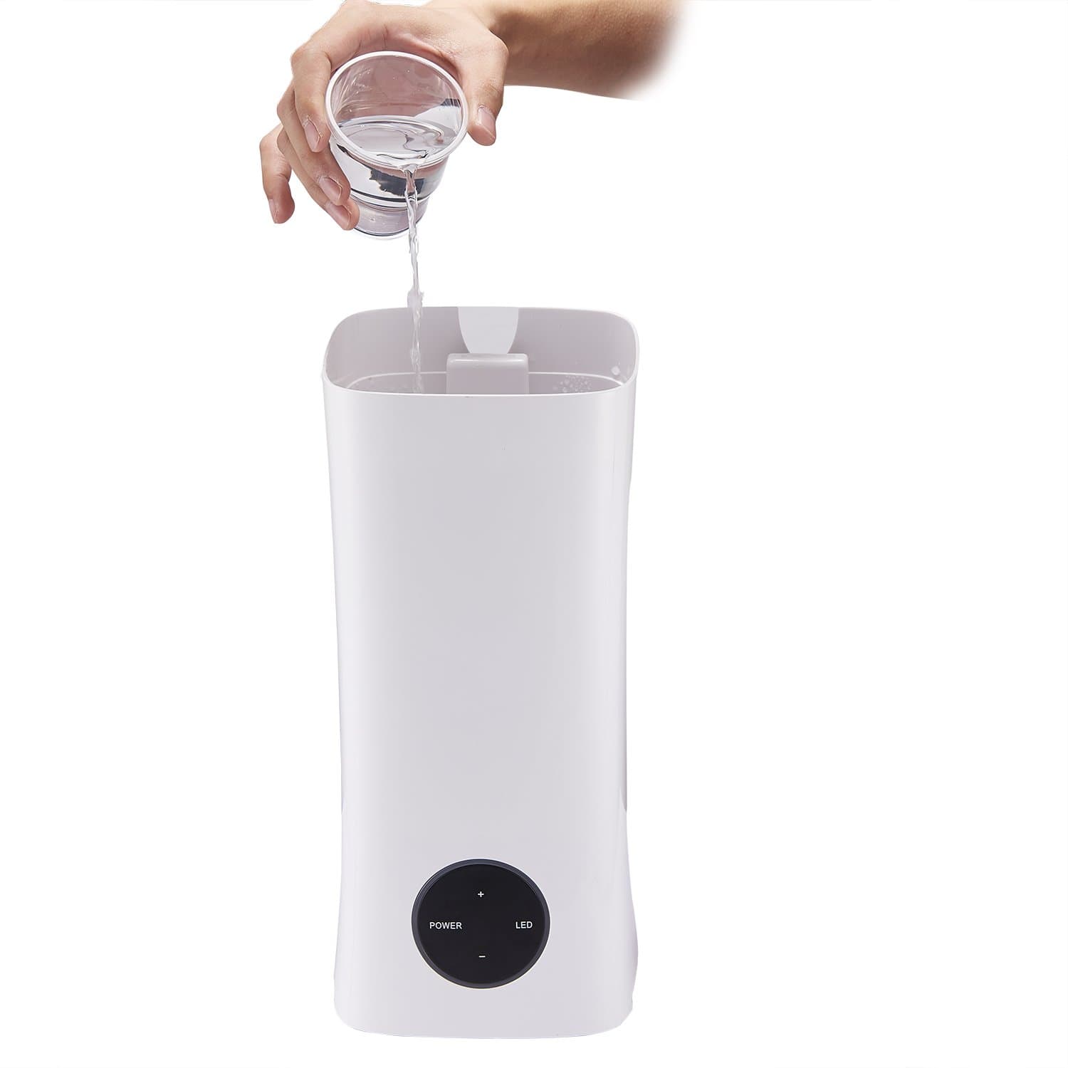 PowMax WW-58 Cool Mist Humidifier 2.5 Liter Filter Free Ultrasonic Air Humidifiers Moisturizer,Night Light for Baby Kids Bedroom Home