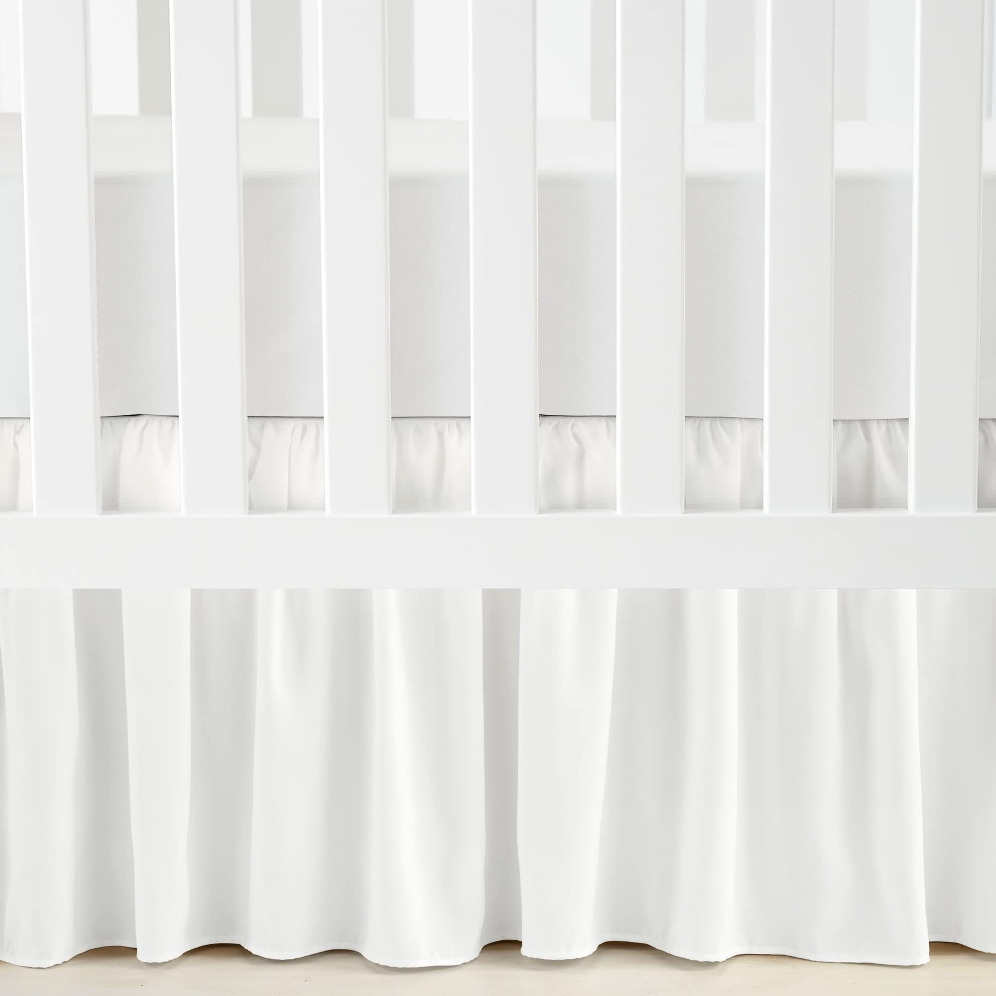 Lush Decor Ruffle Crib Skirt, 16" Drop, White