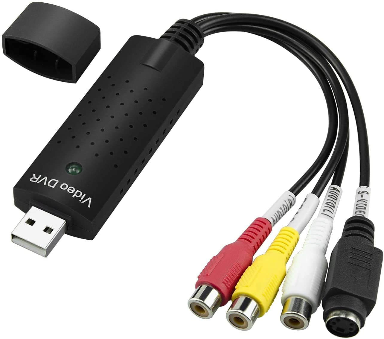 Ntech Digital Converter USB 2.0 Video Converter Audio Capture Card VHS Box VHS VCR TV to Digital Converter Support Win 2000/Win Xp/Win Vista/Win 7/Win 8/ Win 10/ Mac