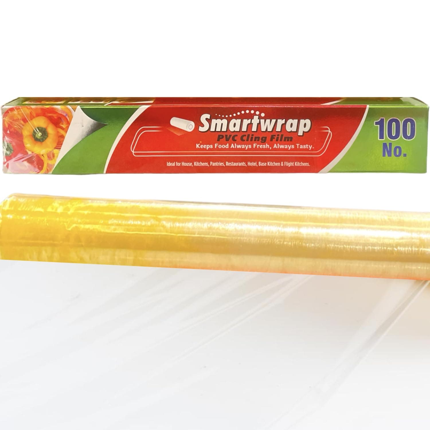 100 Meter Biodegradable Cling Film Roll | BPA Free Food Wrapping Film for Kitchen Use | Non-Stick, Microwave Safe | Multipurpose Bio Wrap (Pack of 1)