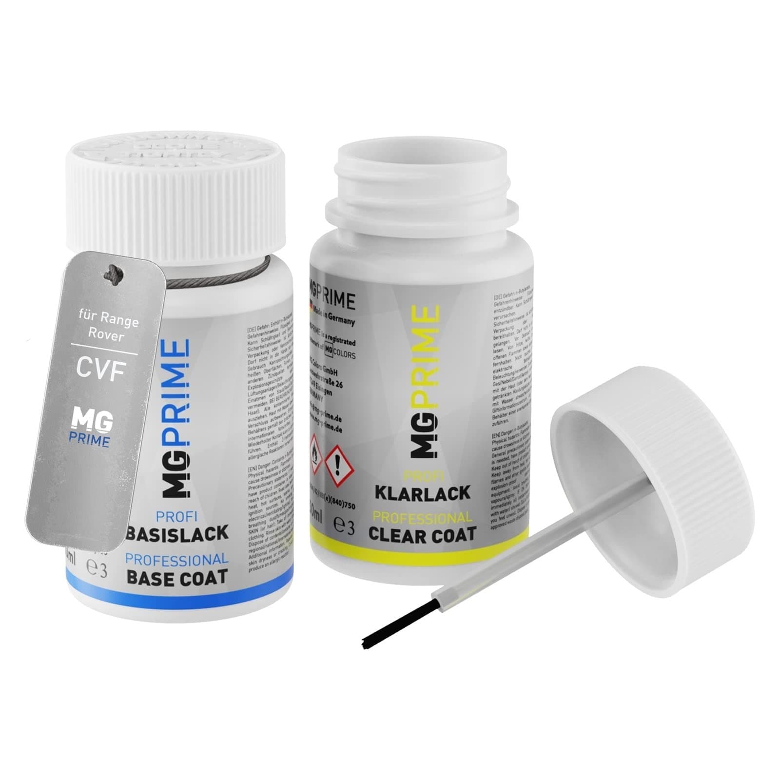 MG PRIME Car Paint Touch-up pen set for Range Rover CVF / BLVC390 Portofino Red Base coat clear coat 50ml each