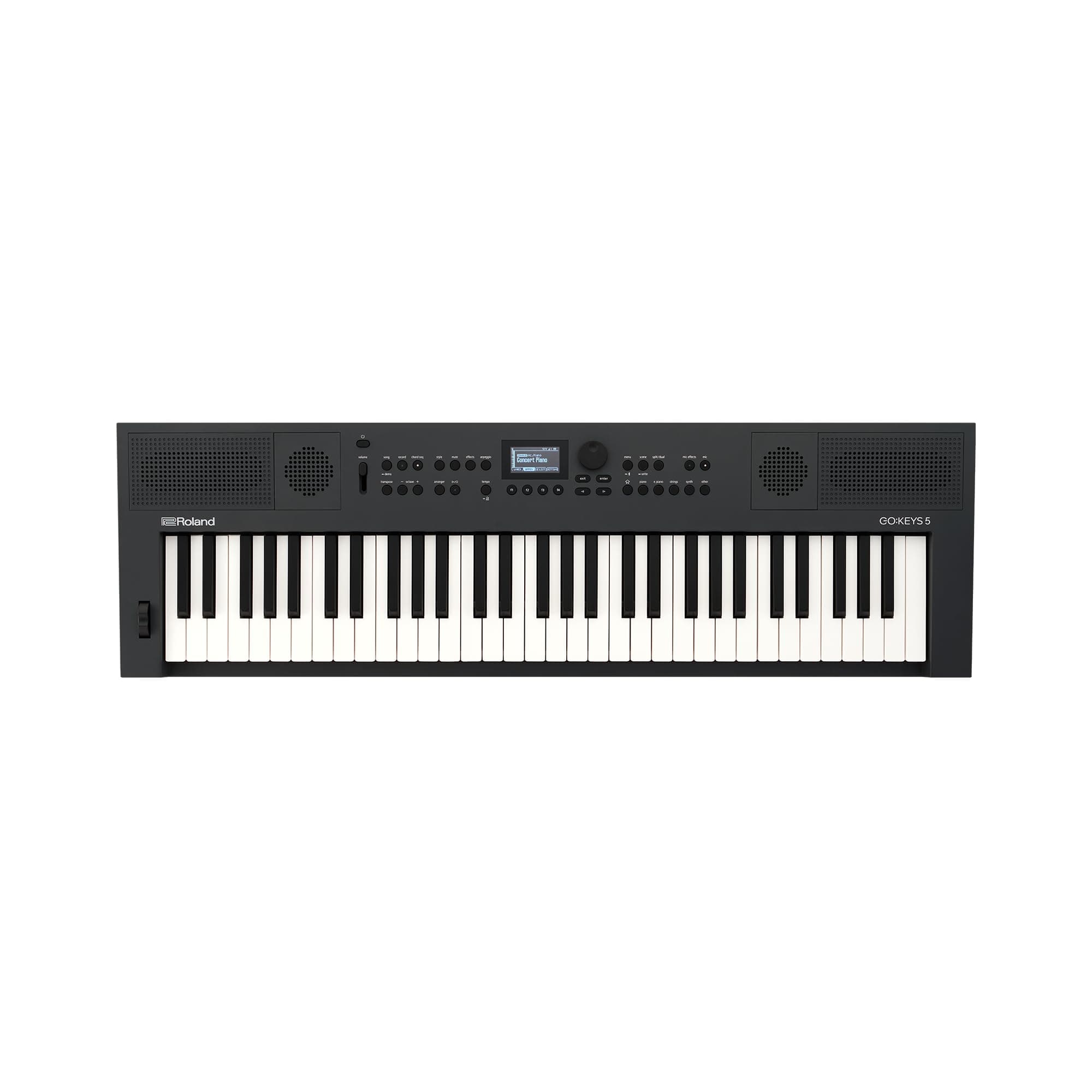 GO:KEYS 5 Music Creation Keyboard | 61-Note Keyboard | Built-In Stereo Speakers | Mic Input | Bluetooth Audio/MIDI Support for Music Streaming - Graphite