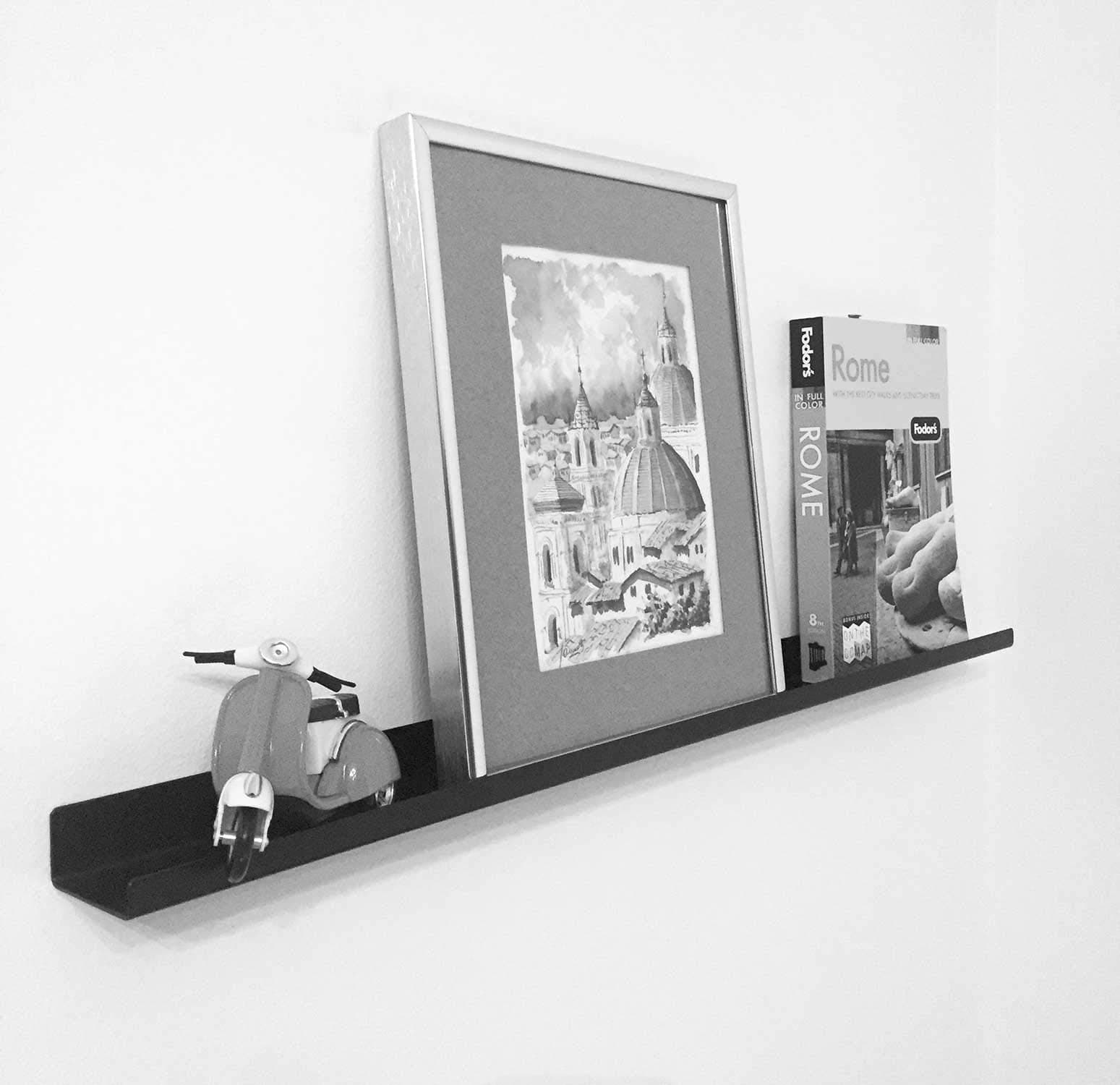 30" Over-The-Range Shelf/Display/Ledge/Rack, 3.5" deep (Black)