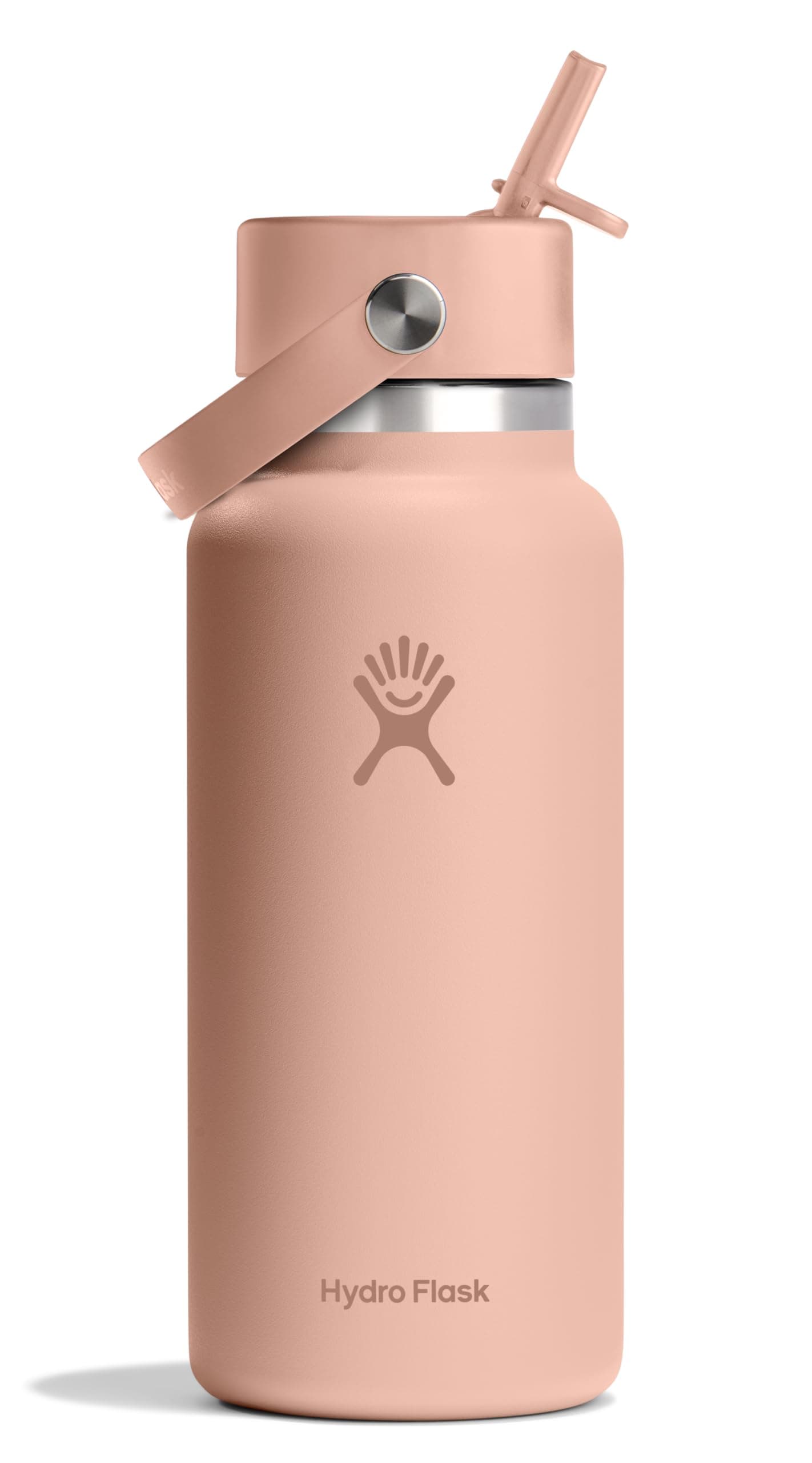 Water Bottle - Insulated Stainless Steel - Wide Straw Lid, Non Spill, Leakproof in 32 Oz Seacliff