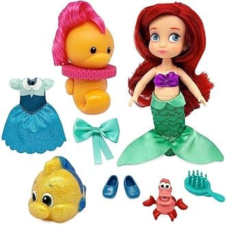 Official Ariel Animators' Collection Mini Doll Play Set - The Little Mermaid - 5 Inches | Authentic Store Toy Figure | Includes Undersea Accessories | Suitable for Ages 3 and Up