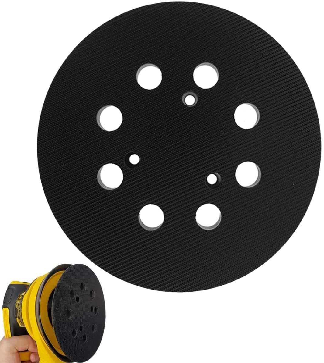 5 inch 8 Hole Hook and Loop Replacement Sander Pad for DeWalt DW420, DW421, Dw423, DW426, D26451, D26453 Orbital Sander