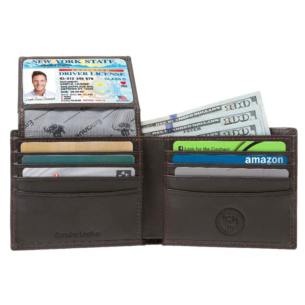 Men’s Genuine Leather Wallet – RFID Blocking Security Wallet by Emanuel