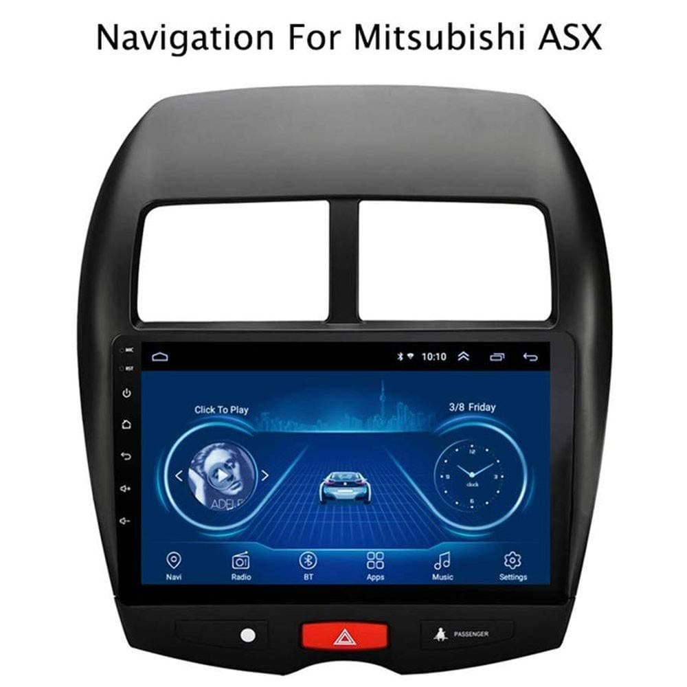 HWENJ Car Sat Nav Start 10.1 Inch Android 8.1 for Mitsubishi ASX (2013-2015) Car DVD GPS Navigation Radio Audio Video Multimedia System, Supports Multiple Audio Format