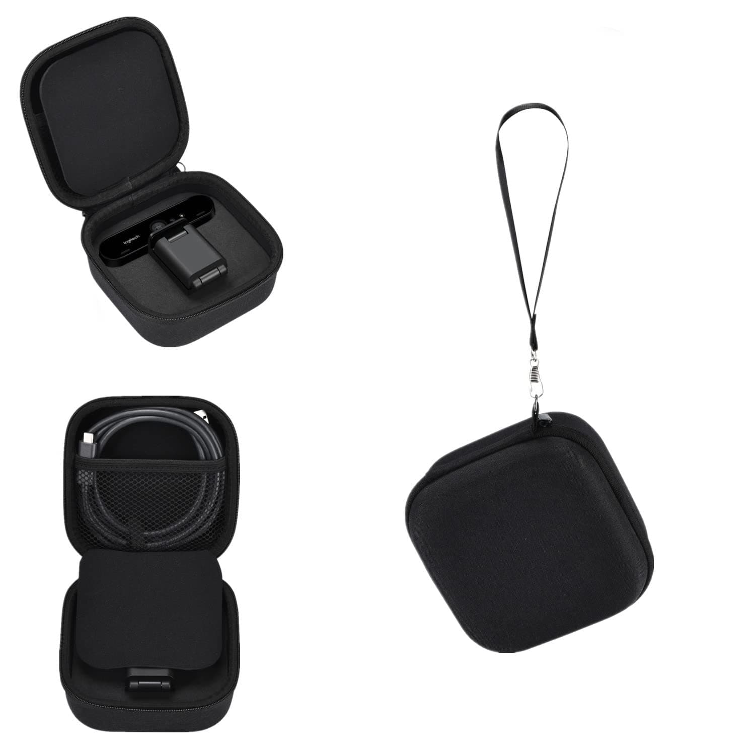 Ferbao Hard Case for Logitech BRIO Webcam-Storage Protective Travel Carrying Bag (Black)